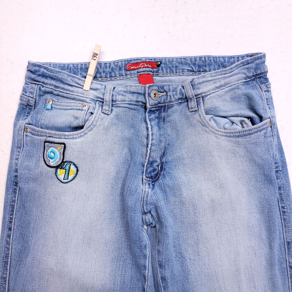 SouthPole Casual Button Zip Denim Medium Wash Jeans Womens Size 13 Blue